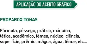 Aplicação do acento gráfico Aplicação do acento gráfico