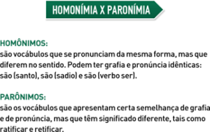 Homonímia e paronímia