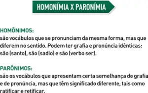 Homonímia e paronímia Homonímia e paronímia