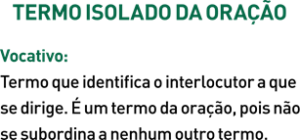 Termo Isolado da Oração