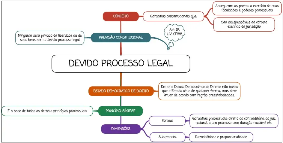 Devido processo legal - mapa mental