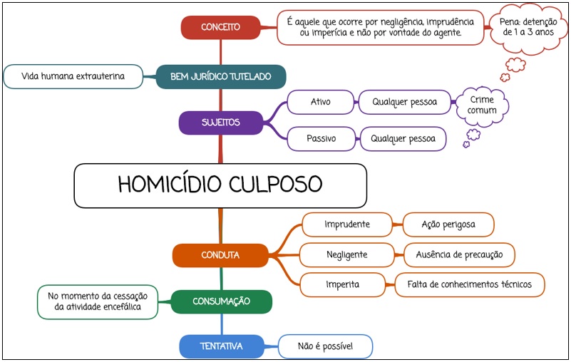 Homicídio Culposo - Mapa mental