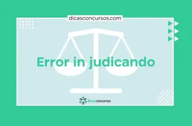 Error in judicando