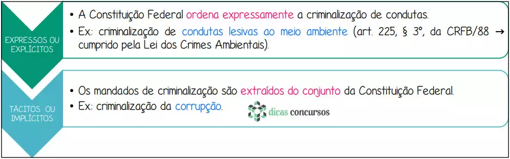 Mandados de criminalização - Princípios do Direito Penal